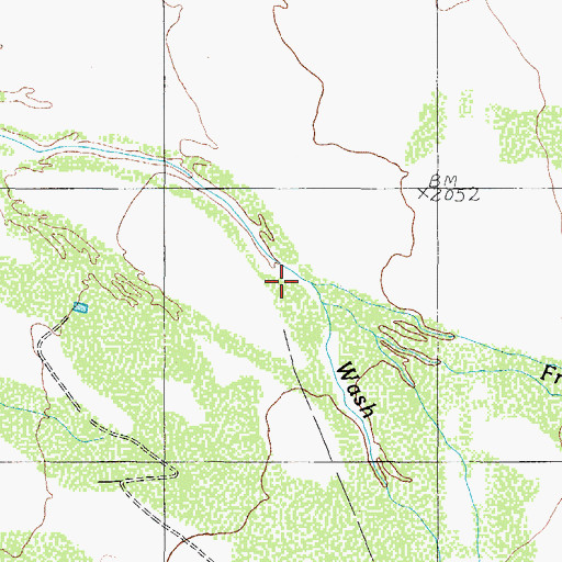 Topographic Map of Fresnal Wash, AZ