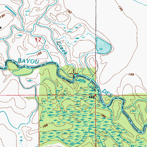 Topographic Map of Dogwood Creek, AR
