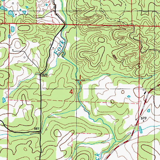 Topographic Map of Dokken Hollow, AR