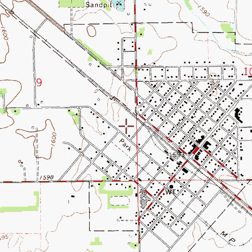 Topographic Map of City of Nickerson, KS