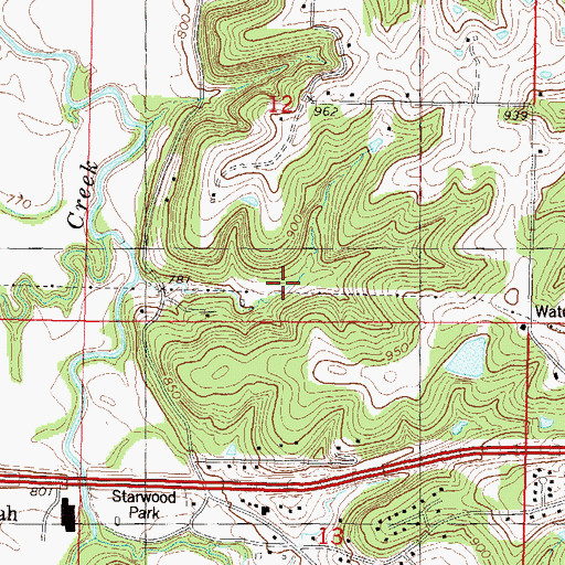 Topographic Map of City of Shawnee, KS