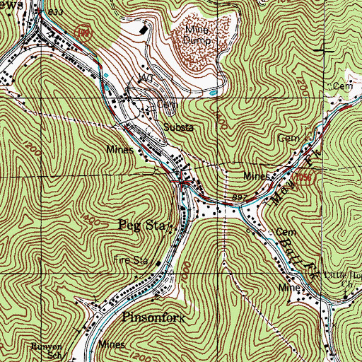 Topographic Map of Ball Fork, KY