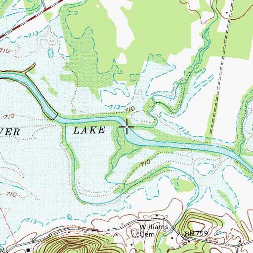 Topographic Map of Barnett Creek, KY