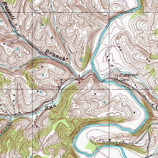 Topographic Map of Fallis Run, KY