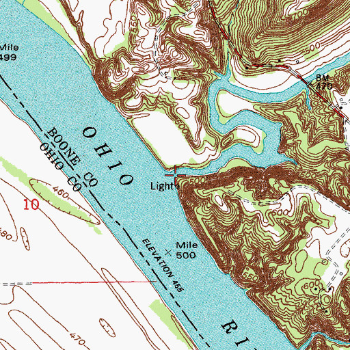 Topographic Map of Woolper Creek, KY