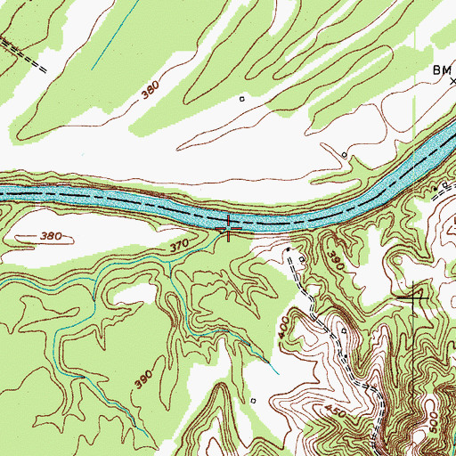 Topographic Map of Abe Creek, KY