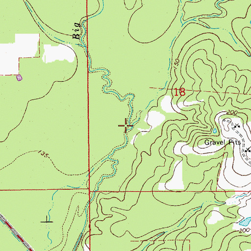 Topographic Map of Double Creek, AR