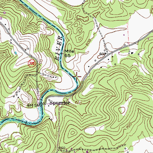 Topographic Map of Akers Valley, KY