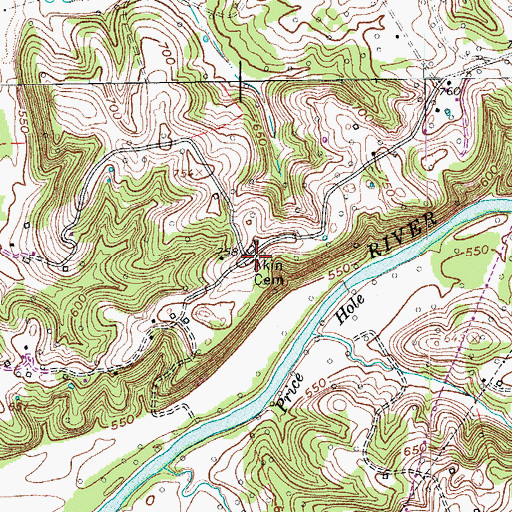 Topographic Map of Akin Cemetery, KY