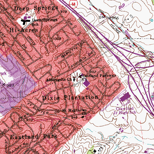 Topographic Map of Aldersgate Church, KY