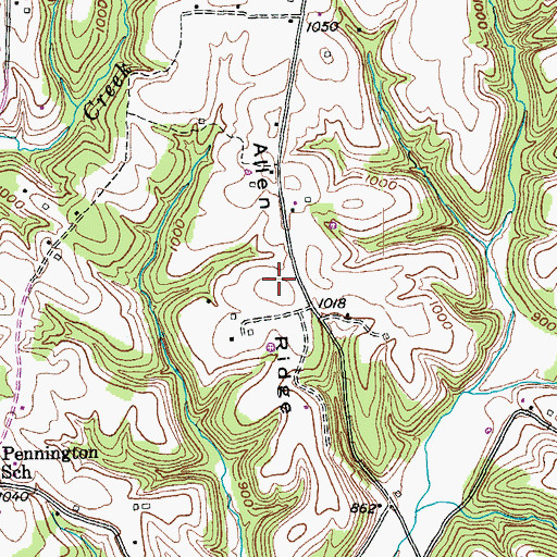 Topographic Map of Alien Ridge, KY