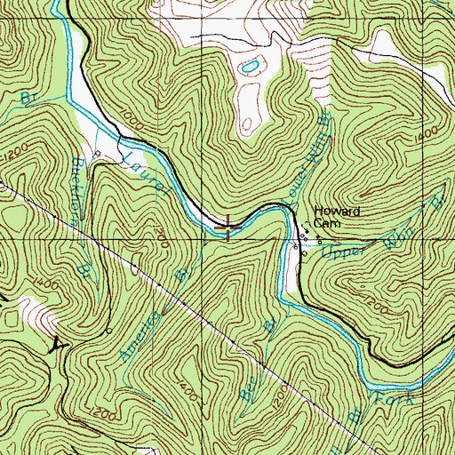 Topographic Map of America Branch, KY