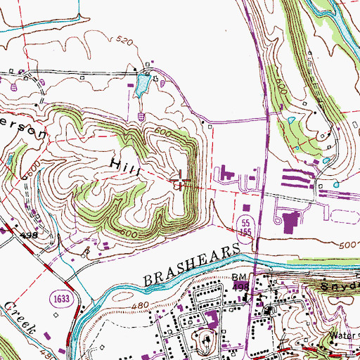 Topographic Map of Anderson Hill, KY