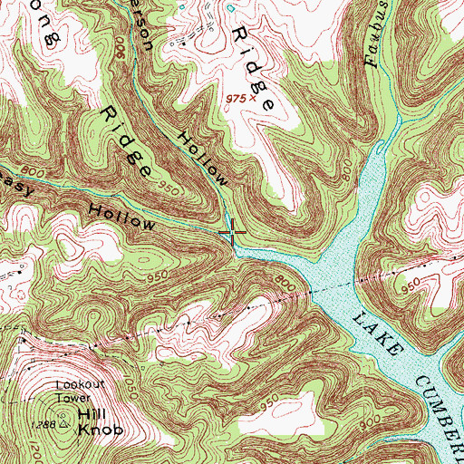 Topographic Map of Anderson Hollow, KY