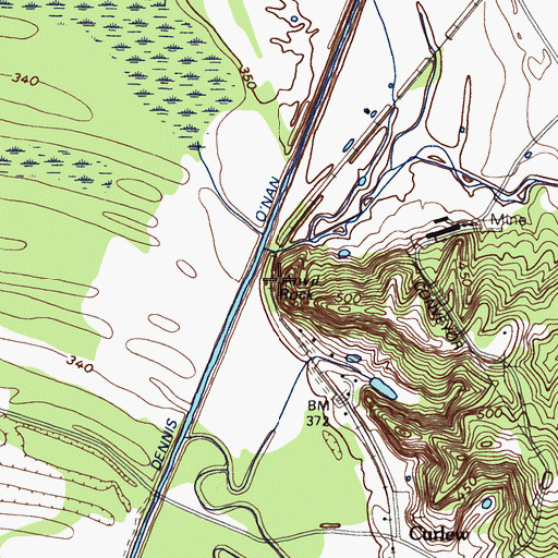 Topographic Map of Anvil Rock, KY