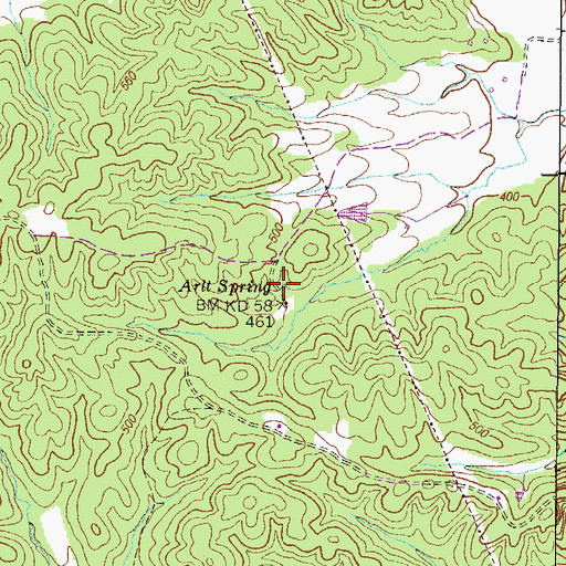 Topographic Map of Arlt Spring, KY