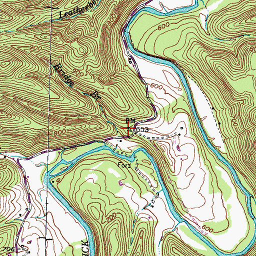 Topographic Map of Armstrong School, KY