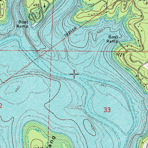 Topographic Map of Drip Creek, AR