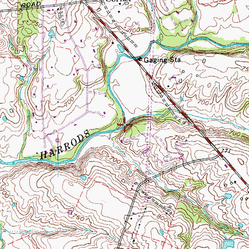 Topographic Map of Ash Run, KY