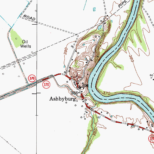 Topographic Map of Ashbyburg, KY