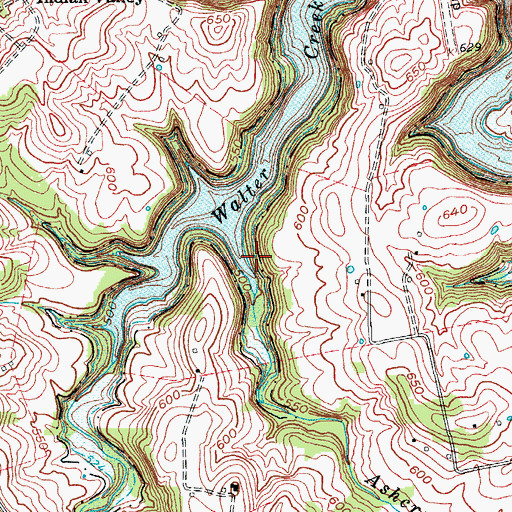 Topographic Map of Ashcraft Branch, KY