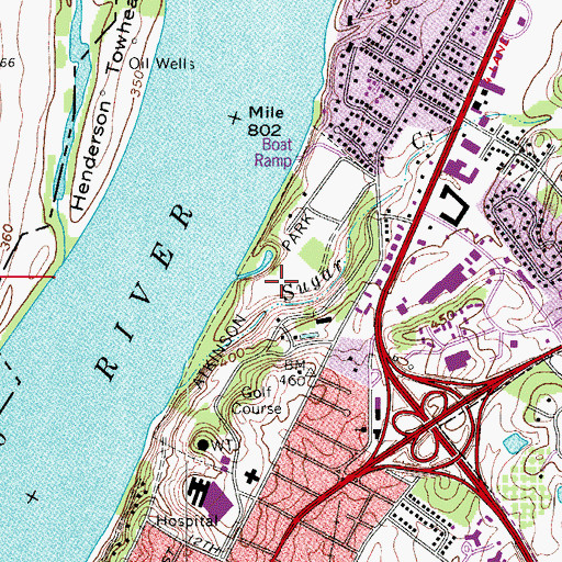 Topographic Map of Atkinson Park, KY