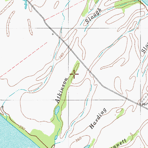 Topographic Map of Atkinson Slough, KY