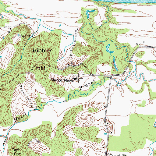 Topographic Map of Atwood Mines, KY