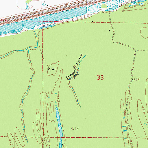 Topographic Map of Dry Bayou, AR