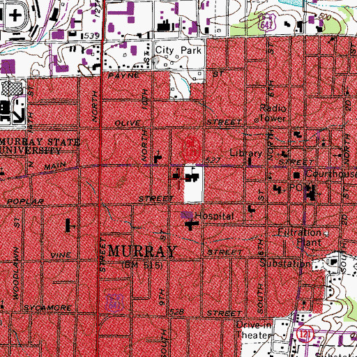 Topographic Map of Austin School, KY