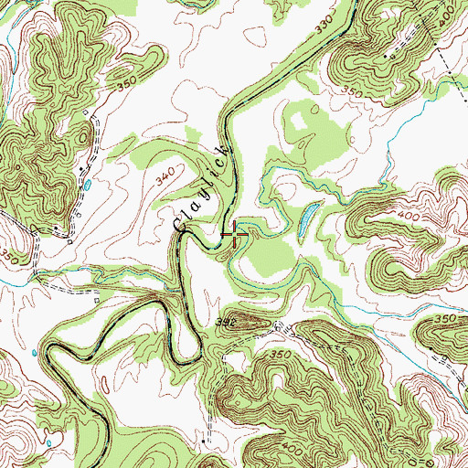 Topographic Map of Axel Creek, KY