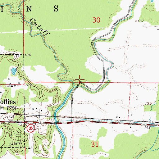 Topographic Map of Dry Bayou, AR