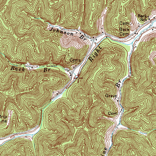 Topographic Map of Back Branch, KY