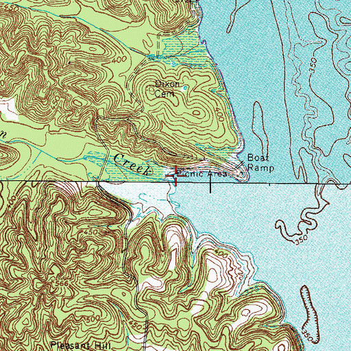 Topographic Map of Bacon Creek, KY