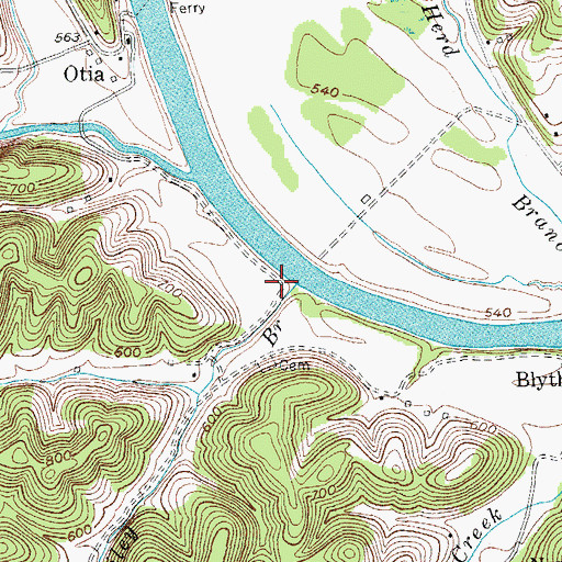 Topographic Map of Bailey Branch, KY