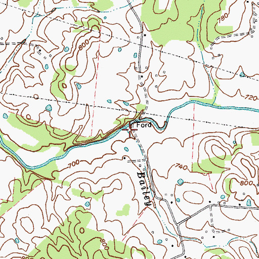 Topographic Map of Bailey Branch, KY