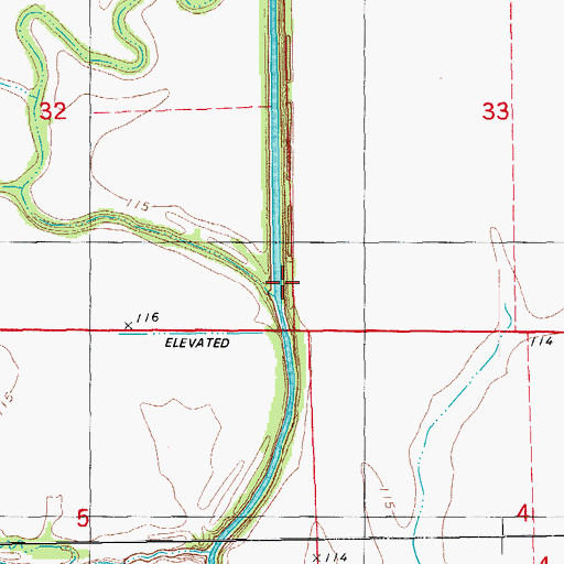Topographic Map of Dry Bayou, AR