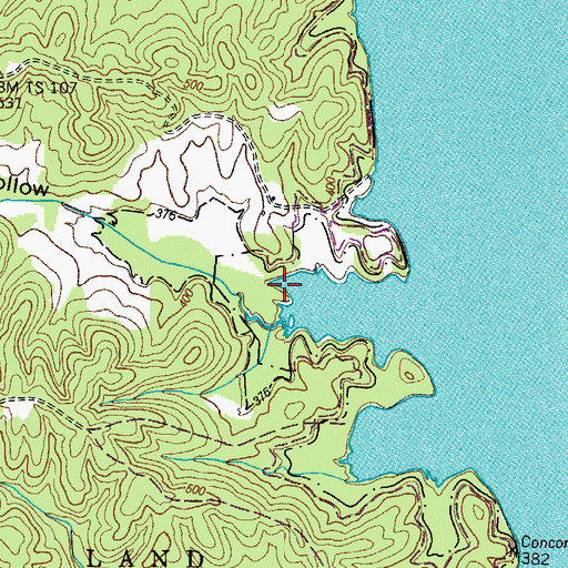 Topographic Map of Bailey Hollow, KY