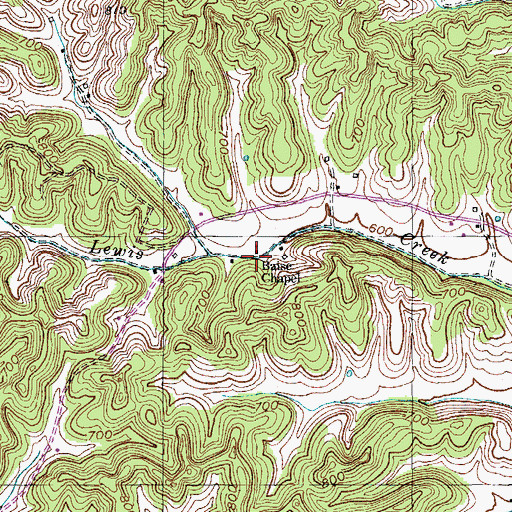 Topographic Map of Baise Chapel, KY