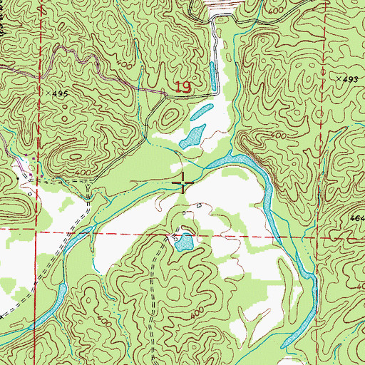 Topographic Map of Dry Branch, AR