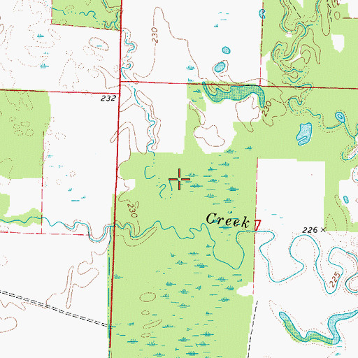 Topographic Map of Dry Branch, AR