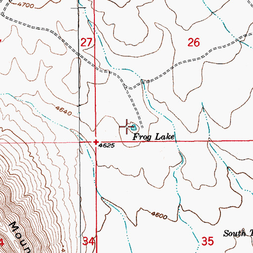 Topographic Map of Frog Lake, AZ