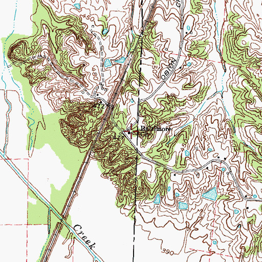 Topographic Map of Baltimore Church, KY