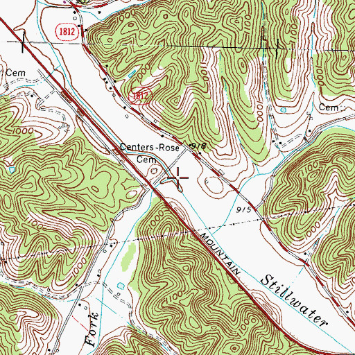 Topographic Map of Baptist Fork, KY
