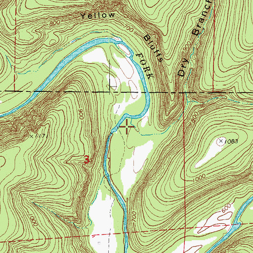 Topographic Map of Dry Branch Hollow, AR