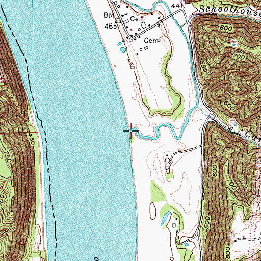 Topographic Map of Barebone Creek, KY