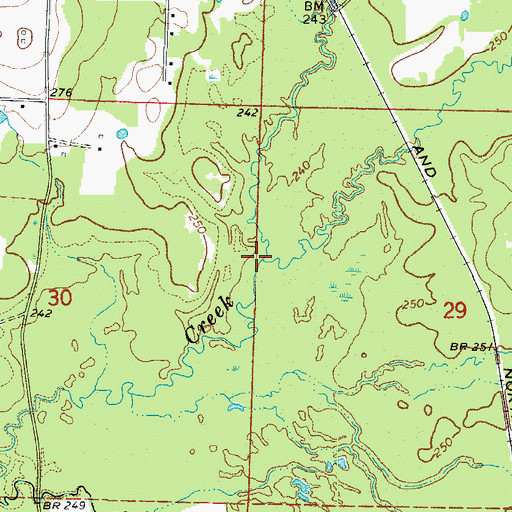 Topographic Map of Dry Creek, AR