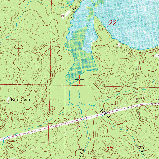 Topographic Map of Dry Creek, AR