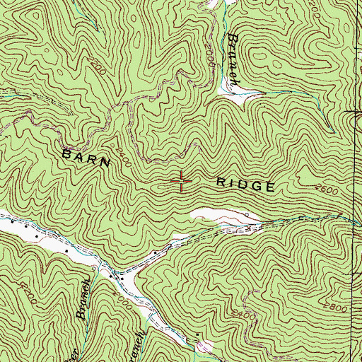 Topographic Map of Barn Ridge, KY