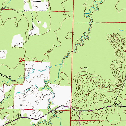 Topographic Map of Dry Creek, AR